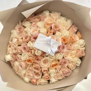 B&BA 100 Rose Peach Bouquet