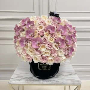B&BA 100 Rose X Orchids Box